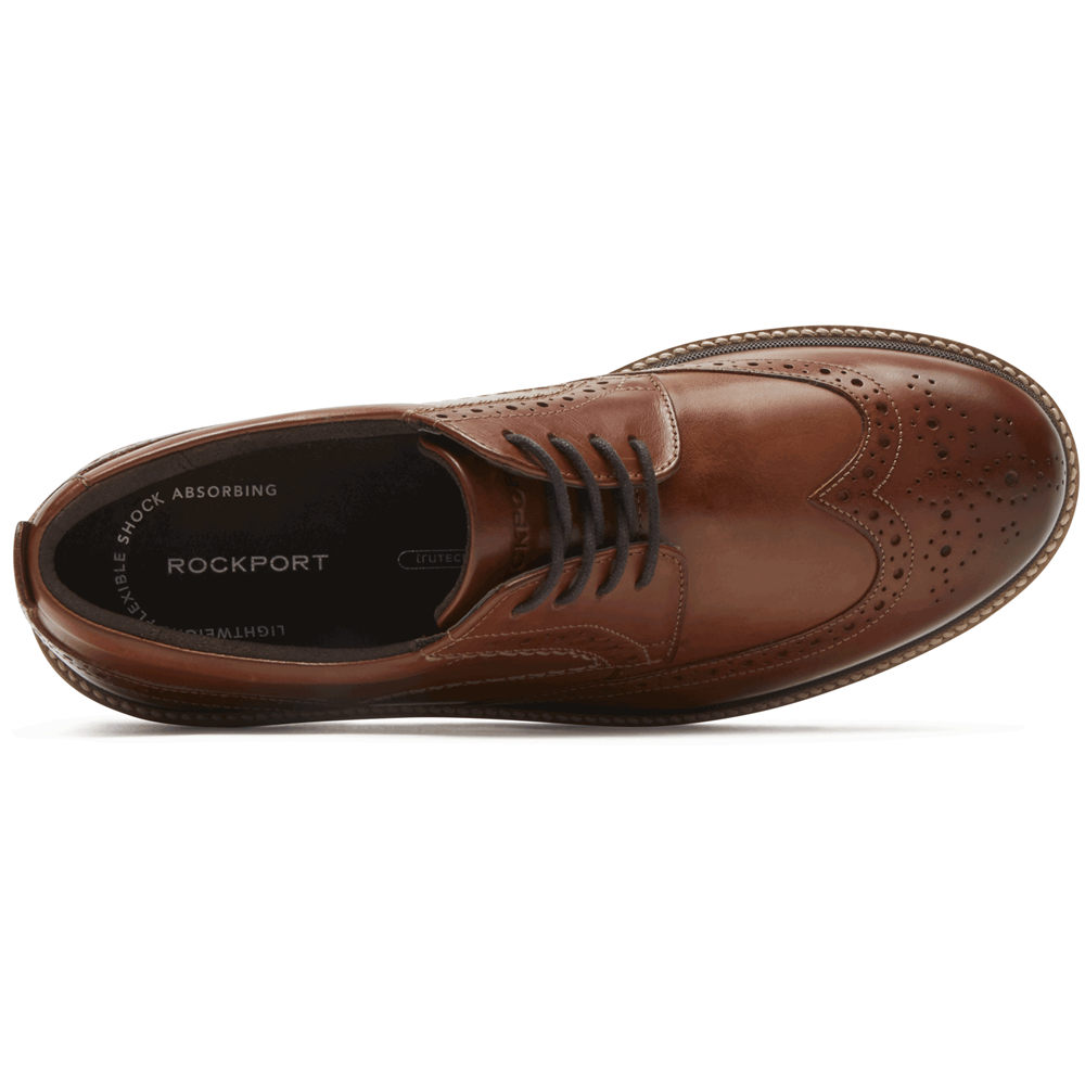 Rockport Mens Marshall Wingtip - Dress Shoes Brown - MDY279348